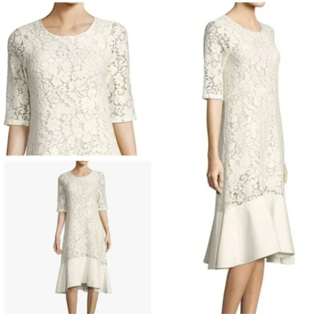 See By Chloe Cream Lace Midi Dress